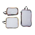 thumbnail image 1 of Miamica Travel Packing Cubes Set of 3 - Black Rainbows, 1 of 6