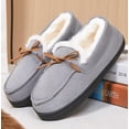 thumbnail image 3 of Women Moccasin Slippers Memory Foam Indoor & Outdoor House Slippers Cozy Bedroom Shoes, 3 of 10
