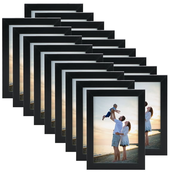 18 Pack 3.5x5 Picture Frames, Black 3.5 by 5 Photo Frame for Wall Mount or Tabletop
