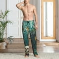 thumbnail image 5 of Goofa Baroque Floral Still Life Pattern Printed Soft Pajama Pants for Men, Wide Leg Comfy Casual Lounge Yoga Pants-Medium, 5 of 9