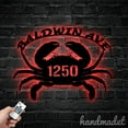 thumbnail image 5 of Handmadetneonsign Crab Address House Number, Crab Home Address Metal, Crab House Address Wall Sign 63590, 5 of 5