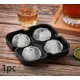 thumbnail image 1 of 1 molde for hockey sobre hielo, molde for bandeja de hielo de silicona de 4 piezas, bola de hielo de calabaza, molde for cubitos de hielo de bola redonda de 4 piezas, 1 of 2