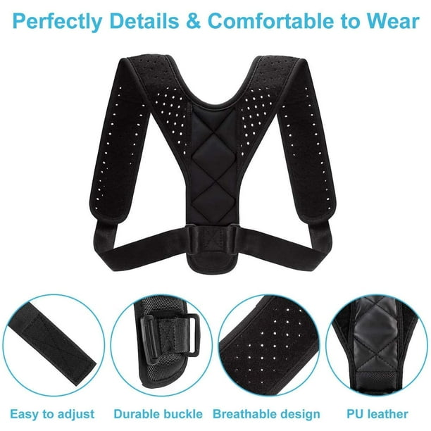 Posture Correction, Straight Holder for Shoulder Strap, Back Support And Shoulder  Posture Correction Relief of Back Pain, Adjustable Posture Correction Back  Women And Men 