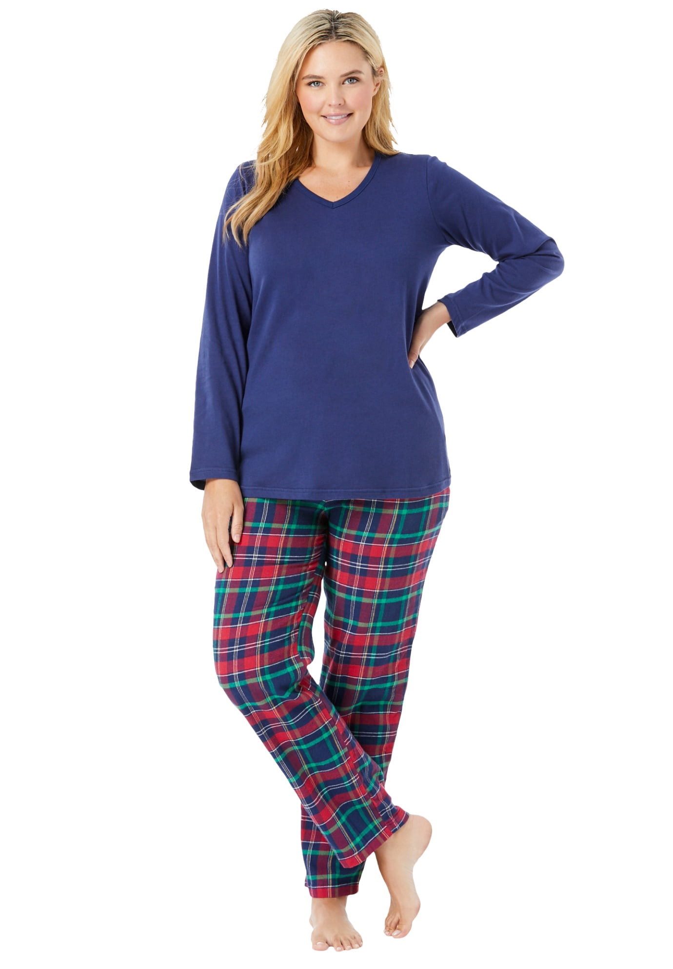 Dreams And Co Dreams And Co Womens Plus Size Cozy Pajama Set Pajamas 