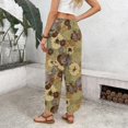 thumbnail image 5 of Wide Leg Pants Woman Flowy Palazzo Drawstring Elastic Waist Trousers with Pockets Casual Lounge, S, 5 of 5