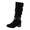 thumbnail image 1 of Dsscvnef Bottes Mi-Mollet pour Femmes en Daim avec Strass, Mode Décontractée, Élégantes et Confortables, Bottines pour Dames, 1 of 9