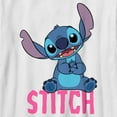 thumbnail image 2 of Boy's Lilo & Stitch Sitting Cute  Graphic Tee White Large, 2 of 4