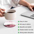 thumbnail image 3 of Valentine's Day Coasters Set of 2, Absorbent Coasters for Drinks, Pink Love Roses Truck Romantic White Coaster for Desk Coffee Table Protection, Home Decor House Warming Gifts 4", 3 of 8