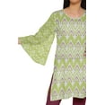 thumbnail image 4 of Moomaya Kimono Sleeve Mini Kurta Summer Tunic Printed Short Kurtis For Women, 4 of 5