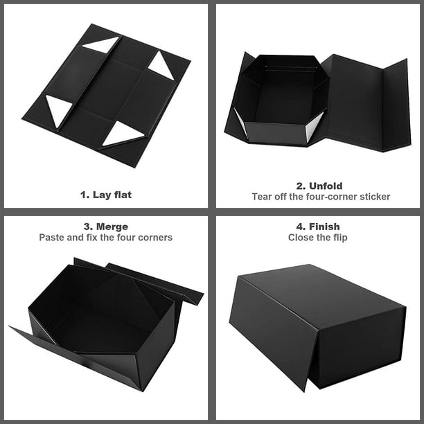 Apparel Black Box for Men Shirts Gift Wrap Packaging Boxes, 15 x 9 1/2 –  www.