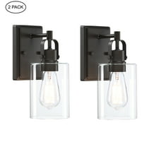 4.7" 1-Light Bronze Bathroom Light Fixture Vanity Lighting over Mirrors 2-Pack