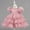 Hot Pink, variant on Girls Cute Party Dress Fashion Flowy Ruffle Mesh Layered Puff Sleeve Princess Dresses Bow Back Crewneck Ball Gown