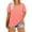 93-Peach Pink, variant on Plus Size Tops For Women Short Sleeve Henley Shirts Buttons Up Summer T-shirts Hot Pink Henley Crewneck Casual Tunics Camo/Floral/Solid Color/Leopard (XL-5XL)