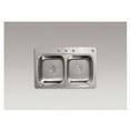 thumbnail image 3 of Kohler  33 x 22 x 9.25 in. Verse Top-Mount Double-Equal Bowl Kitchen Sink with 4 Faucet Hole, 3 of 7