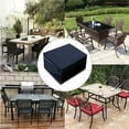 thumbnail image 5 of Funda Cuadrada para Muebles de Jardín, Funda Impermeable para Mesa de Jardín Funda para Muebles de Jardín Exterior Protección de Muebles Tela Oxford 210D Negro (120x120x74cm), 5 of 5