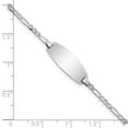 thumbnail image 3 of Primal Gold 14 Karat White Gold Oval Figaro ID Bracelet, 3 of 3