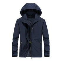 uikmnh Jackets For Men,Men's Lightweight Hooded Rain Jacket Outdoor Raincoat Jacket for Hiking Travel,Size XXL