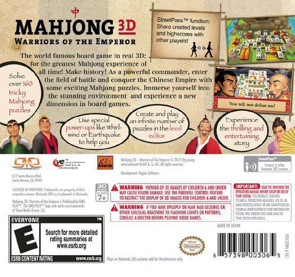 Mahjong 3D - Nintendo 3DS - image 2 of 2