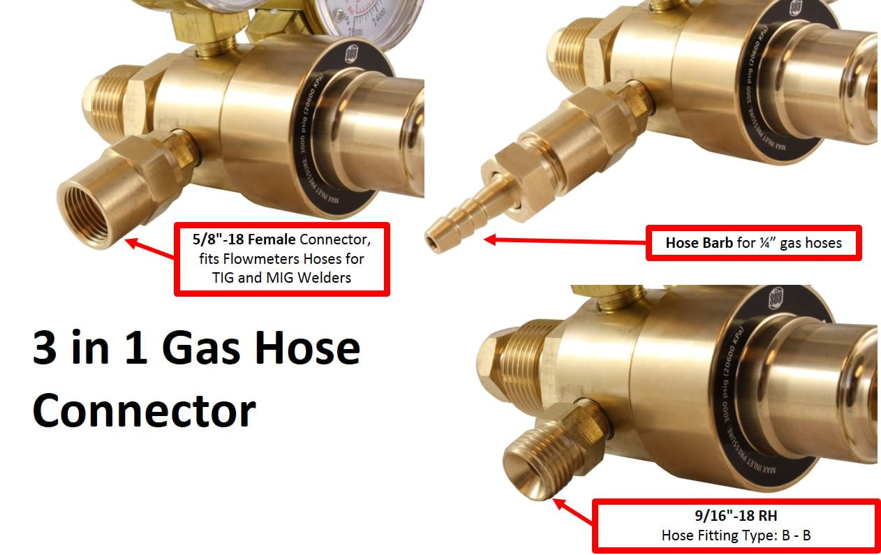 Industrial Argon Regulator//Flowmeter Gauges for MIG and TIG Welders S/ÜA