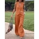 thumbnail image 4 of ZANZEA-Conjunto de 2 piezas para mujer, chaleco elegante sin mangas con cuello en V, camisetas sin mangas, pantalones de moda, trajes de gran tamaño, 4 of 5
