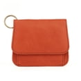 thumbnail image 2 of Cartera de cuero para niñas, bolso de mano corto con llavero, monedero, bolso de mujer, billetera pequeña con RFID y múltiples tarjetas, 2 of 3