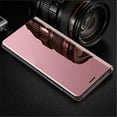 thumbnail image 2 of Compatible with Samsung Galaxy S23 Ultra Case with Kickstand Flip Leather Clear View Makeup Mirror Glitter Luxury Shockproof Protective Case for Samsung Galaxy S23 Ultra Mirror Rose Gold QH, 2 of 9