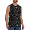 thumbnail image 2 of Pofeuu Cute Skull Print Men's Muscle T-Shirt, Sleeveless, Muscle Tank, Classic Muscle Tee Top For Men Casual Sleeveless Muscle T-Shirt Trendy Clothes-Small, 2 of 7