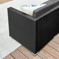 thumbnail image 5 of Boutique Home Rattan Patio Sectional Couch with Cushion and Glass Table, Black/Grey, 5 of 5