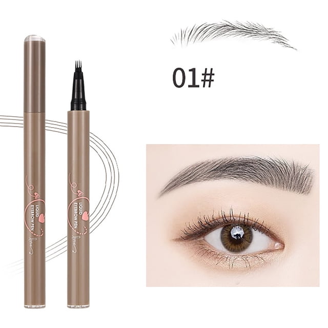 WIFKLSIIPG Extremely Fine Love Colored Liquid Eyebrow Pencil Sweat Quick Drying Long Lasting and Not Easy to Fade. Four Pronged Eyebrow Pencil 2ML