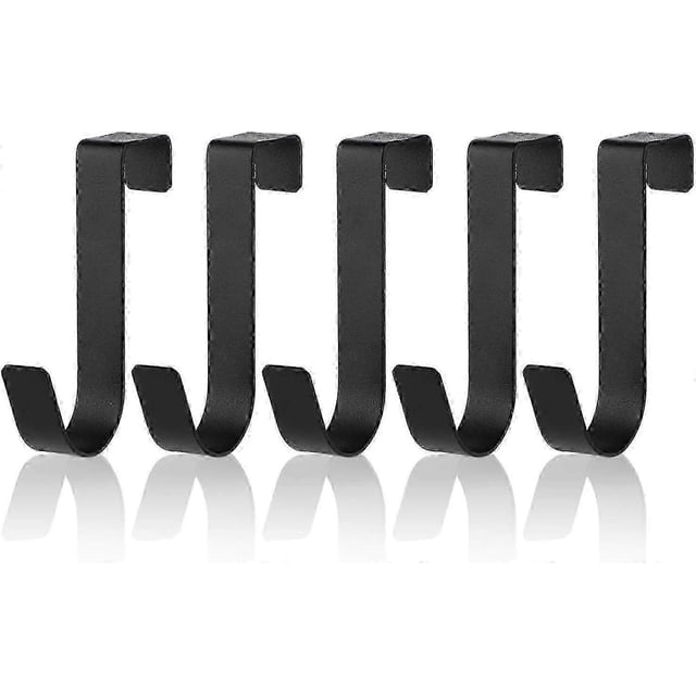 2026 Towel Hook 5 Pack Stainless Steel Water Proof Over Shower Door Hook for Bathroom Frameless Glass Door 0.82(2.1cm) Hanging Towels , Matte Black
