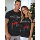 thumbnail image 2 of His & Hers Valentine's Day Cotton Tees - Casual Black Matching Shirts with Wine Glasses Design, Machine Washable, Perfect for Couples, Valentine's Day T-Shirts Tee For Adult, Men, Women, Teen, Teenag, 2 of 4