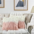 thumbnail image 6 of Home Soft Things Mongolian Tie Dyed Faux Fur 2 Piece Throw Pillow Covers Set - Pink - 20" x 20", 6 of 7