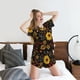 thumbnail image 5 of Balery Fall Sunflowers Leaves Conjunto de Pijama para Mujer con Estampado, Dos Piezas de Manga Corta y Shorts, Ropa de Dormir Suave con Cuello Redondo y Bolsillos-XX-Large, 5 of 6