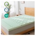 thumbnail image 4 of 3 Inch Memory Foam Mattress Topper,5-Zone Green Tea Mattress Pad for Back Pain,Ventilated Soft Bed Topper,Odor Absorption (3 Inch - Green Tea, Queen), 4 of 6