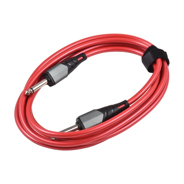 Cable de audio Cable de instrumento de audio de 1/4 de pulgada Reducción de ruido de 10 pies Interfaz recta doble Cable de guitarra mono impermeable de 6,35 mm Cable de interconexión de audio profesio