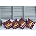 thumbnail image 2 of Ambesonne Animal Throw Pillow Cover 4 Pack, Dancing Ballerina Words, 18", Maroon and Marigold, 2 of 7