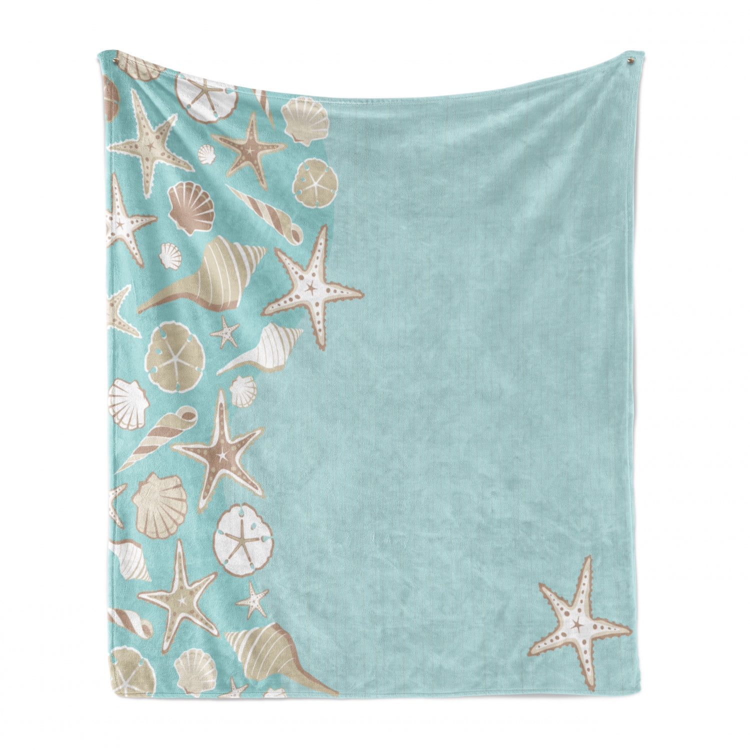 Shell Soft Flannel Fleece Throw Blanket, Thin Lines and Various