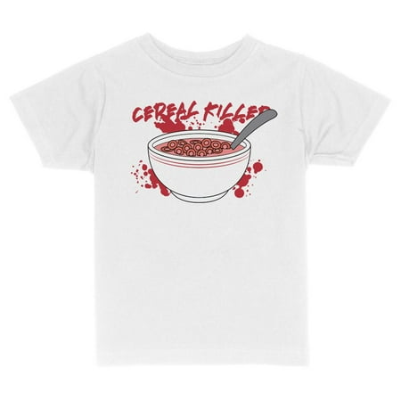 

TeesAndTankyou Cereal Killer Toddler Kids T-Shirt 3T White