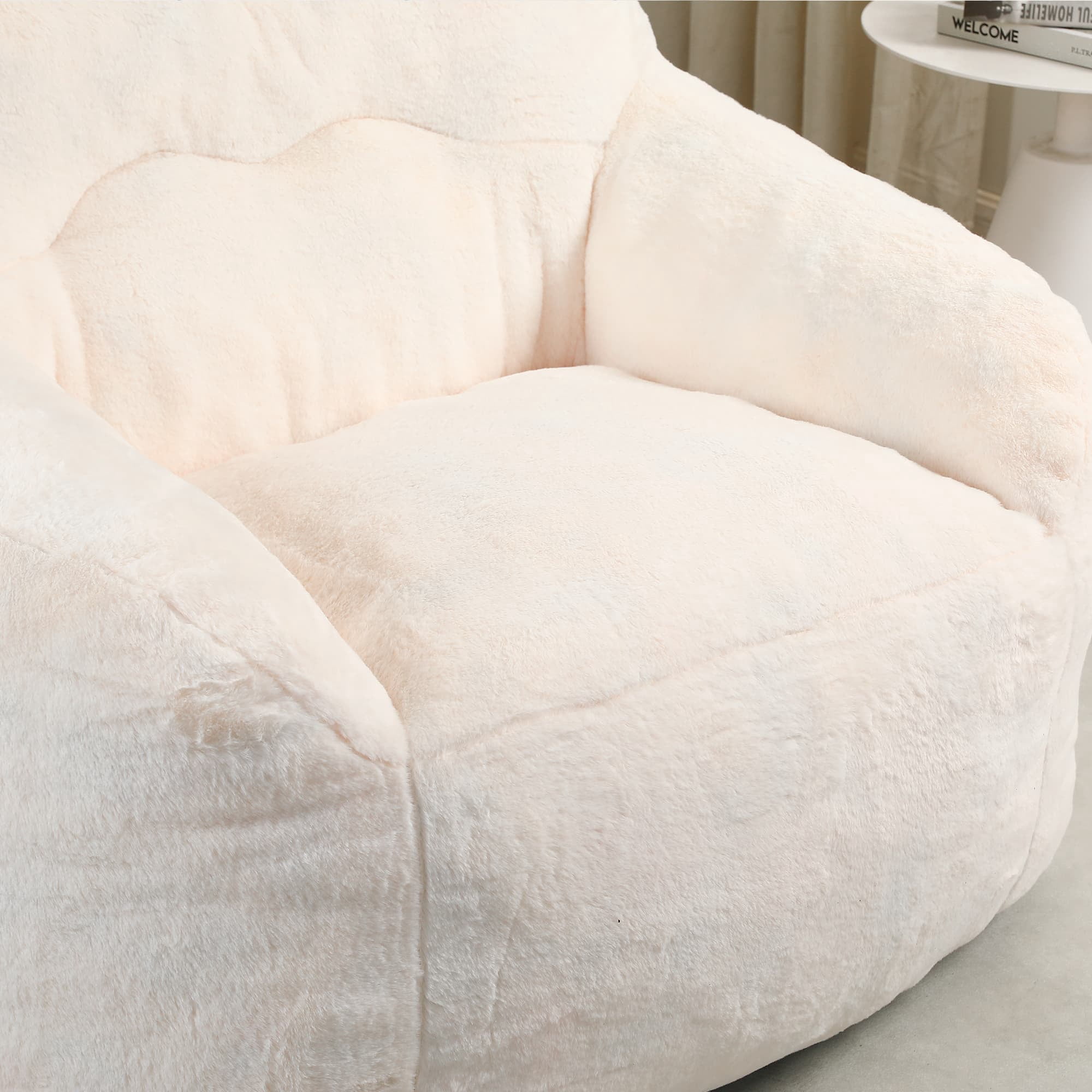 MAYEERTY Bean Bag Sofa Chair with Armrests - High-Density Foam, Lazy Comfy for Adults, Living Room/Bedroom Reading.