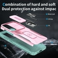 thumbnail image 2 of Dteck for Samsung Galaxy A36 5G Case with Slide Camera Lens Cover + Finger Ring Holder Kickstand,Heavy Duty Shockproof Rugged Protective Phone Cover for Samsung A36 5G 2025,Pink Mint, 2 of 8
