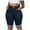 Dark Blue-113, variant on Womens Plus Size Jean Shorts High Waisted Stretchy Midi Bermuda Denim Shorts Grayish Blue 26W