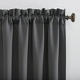 thumbnail image 2 of Sun Zero Nolan Energy Saving Blackout Rod Pocket Curtain Panel, 40"X95", Charcoal (Single Panel), 2 of 7