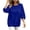Dark Blue, variant on Stamzod 3/4 Length Sleeve Womens Tops Casual Loose Crewneck Sweatshirt Fall Fashion Dressy Work Blouse Navy L