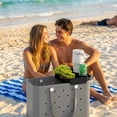 thumbnail image 6 of geerera Beach Bag Organizer Tray with Multislot Cup Holders, Extra Capacity Storage Tray for Beach Tote, Outdoor Picnic Beach Camping Accessory, 6 of 6