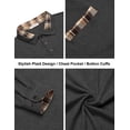 thumbnail image 5 of COOFANDY Men's Classic Fit Casual Long Sleeve Plaid Collar Polo Shirt, 5 of 5