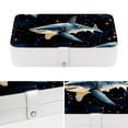 thumbnail image 4 of Shark Portable PU Leather Earring Holder with Removable Compartment - Includes Bracelet Holder, Necklace Organizer, Jewelry Organizer, 4 of 6