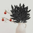 thumbnail image 3 of 10PCS Christmas Glitter Leaves Bay Leaves Spray Artificial Champagne Bay Leaf Picks Sprays Giltter Stems for Christmas Tree DIY Xmas Wreath Garland Home Decor -GOLD, 3 of 3