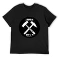 thumbnail image 3 of Iron Sharpens Iron Snazzy Men's Cotton Short Sleeve HD Print Tee for Casual T-Shirt Crew Neck Top Black M, 3 of 7