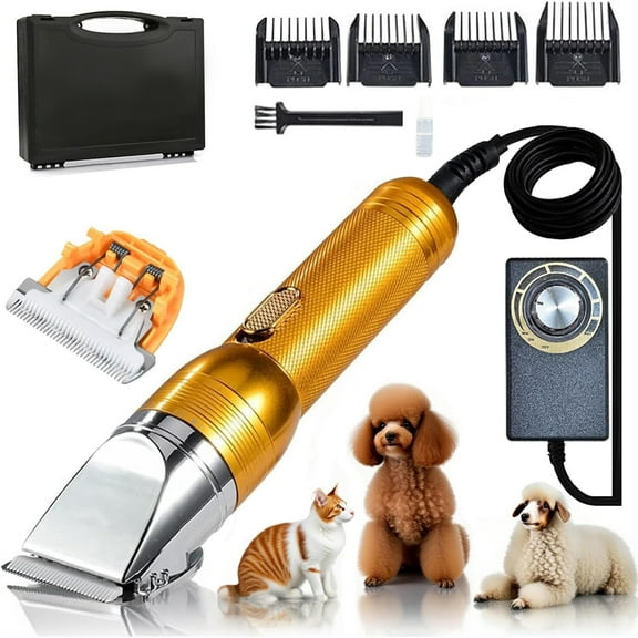 Professional Electric Dog Grooming Clippers & Pet Clippers - Heavy Duty for Thick Coats, Sheep, Cats & Livestock