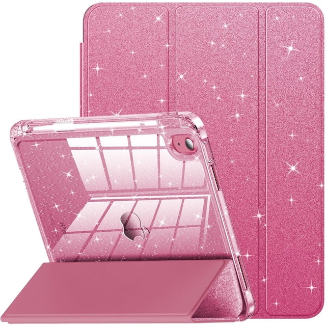 Teknet Funda Delgada Clear Glitter para iPad 11 " A16 iPad 10 Gen